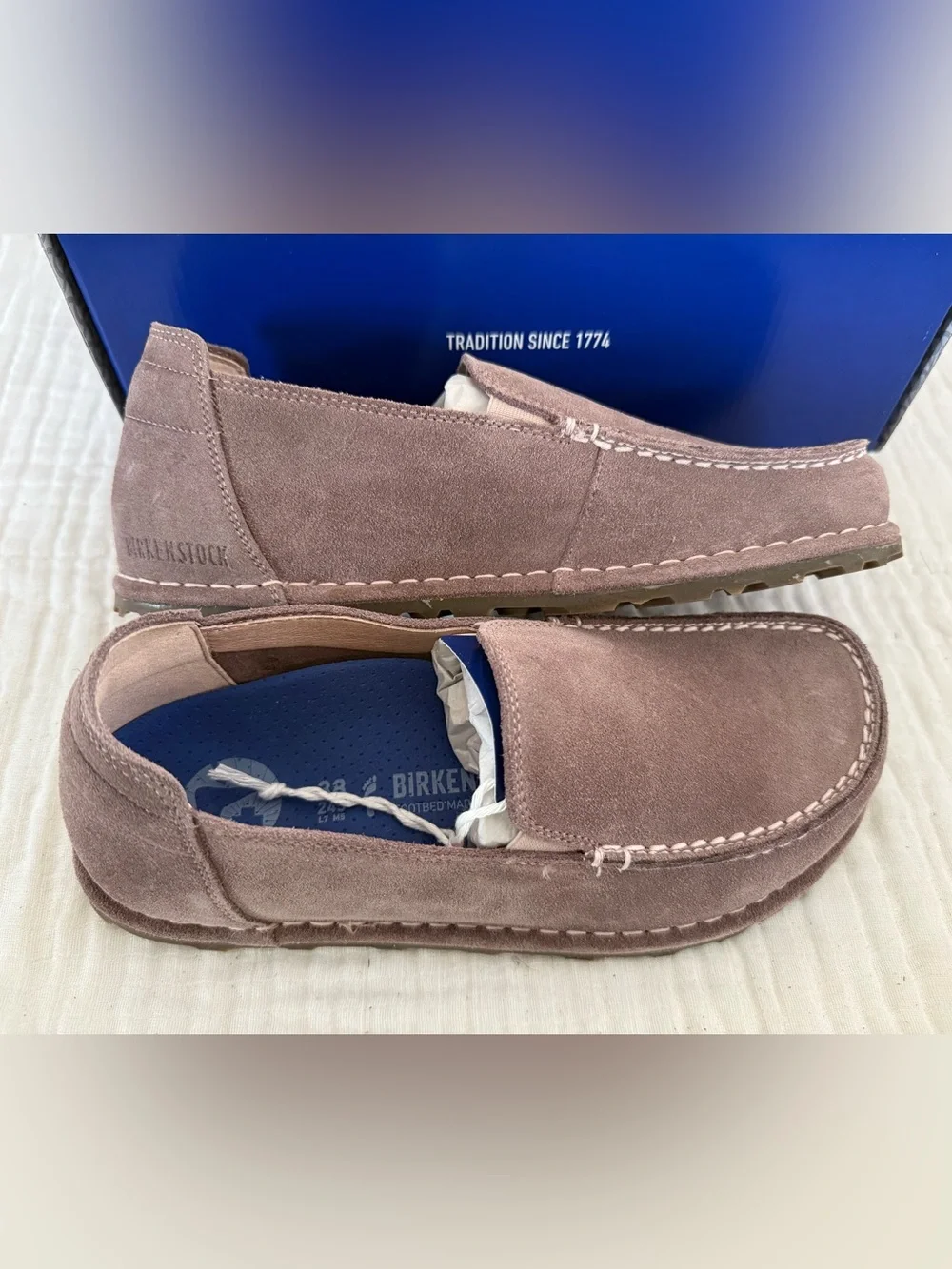 NWT Birkenstock Utti Slip On Suede Leather Size 38 Medium/Narrow